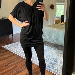 XS black COS tunic top